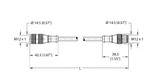 Turck Rk 4.4T-15.3-Rs 4.4T Actuator and Sensor Cable, Extension Cable