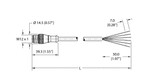 Turck Rs 4.6T-2.4 Actuator and Sensor Cable, Connection Cable