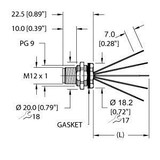 Turck Ersvg-A5.500.4-0.2 Actuator and Sensor Receptacle, Rear Mount