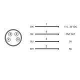 Datasensing Red LED emission Retro Reflex polarized double trimmer Adj + L/D PNP  Connector M8 4P