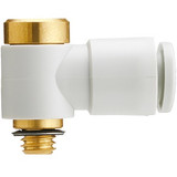 SMC 10-KQ2VS04-M5N 10-KQ2VS Series Clean Series Metric Size One-touch Fittings Hexagon Socket Head Universal Male Elbow(Gasket Seal)