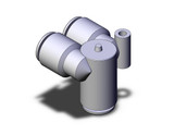 SMC KGLU10-00 Fitting, Branch Union Elbow Pack of 2