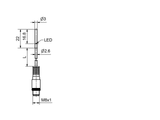 SensoPart IDT 3-S-B2-PSL-KM3 Inductive sensor Ø 3 mm / standard switching distance