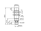 SensoPart IMT 18-S-NB3-PSL-L4M Inductive sensor M18 / increased switching distance