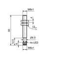 SensoPart IMT 8-FM-S-B2-PSL-M3M Inductive sensor M8 / all-metal housing / factor 1
