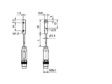 SensoPart IKT 5-S-B2-PSL-KM3 Inductive sensor 5 x 5 / cubic housing