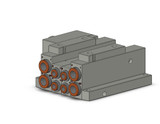 SMC SS5V2-W10CD-02B-N7 Ss5V 02 Station Manifold, Tie-Rod Base