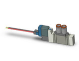 SMC SY3120-5LZD-C6 4/5 port solenoid valve valve, sgl sol, body pt (dc)