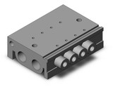 SMC VV3QZ15-04M5C Base Mounted Manifold