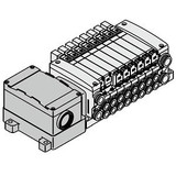 SMC VV5QC21-05C6TD0-NS VQC2000 Series 5 Port Solenoid Valve Base Mounted Plug-in Unit Terminal Block Box