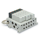 SMC VV5Q41-0503TLU2 VQ4000 Series 5 Port Solenoid Valve Plug-in Unit/Base Mounted L Kit (Lead Wire Cable) Manifold