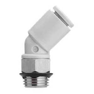 SMC KQ2K08-U03A KQ2K Series Metric Size Uni One-touch Fittings 45° Male Elbow With Gasket Seal