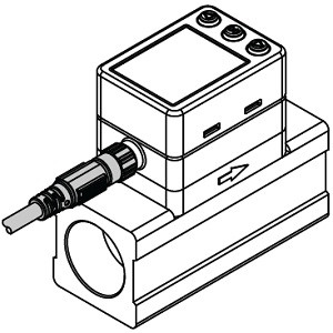 SMC ZS-40-M12M8-A With M12-M8 Conversion Lead Wire (0.1 m)