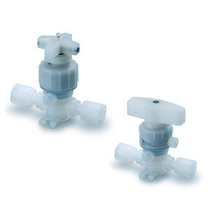SMC LVQH60S-V25-4 LVQHS Series High Purity Chemical Valve Non-Metallic Exterior, Manually Operated Insert Bushing, Integral Fitting Type Space Saving/Space Saving Connection