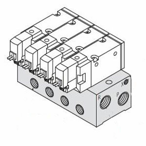 SMC SS3YJ7-42R-15-N7T SYJ700 Series 3 Port Solenoid Valve Rubber Seal Manifold For External Pilot Type 42R