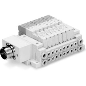 SMC SS5V2-W10CD-04US-C8 SV Series Circular Connector Manifold Tie-rod Base