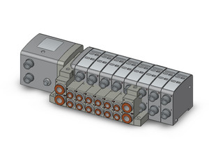 SMC SS5V2-W10S1NWD-06B-N7 ss5v 06 station manifold, tie-rod base