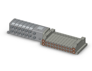 SMC SS5V2-W10S1YW62D-10B-C6 ss5v 10 station manifold, tie-rod base