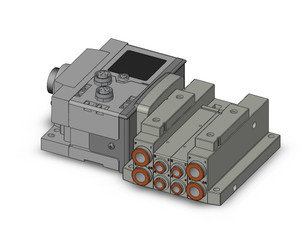 SMC SS5V2-W10S6ZE3D-02B-N7 ss5v 02 station manifold, tie-rod base