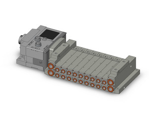 SMC SS5V2-W10S6ZE3D-09B-N7 ss5v 09 station manifold, tie-rod base