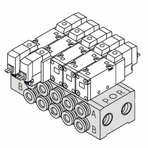SMC SS5YJ5-42-09-N7T SYJ5000 Series 5Port Solenoid Valve Base Mounted Manifold Type 42