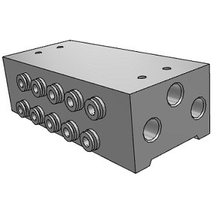 SMC SS5YJ7-42-09-C6 SYJ7000 Series 5Port Solenoid Valve Base Mounted Manifold Type 42