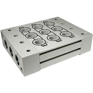 SMC SS5Y9-23-05-00T-D0 SY9000 Series 5 Port Solenoid Valve Body Ported Manifold Stacking Type/Individual Wiring How to Order Manifold Type23