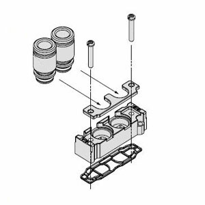 SMC SY30V-6A-N7 SY3000·5000·7000 Series Valve Replacement Parts How to Order Port Block Assembly