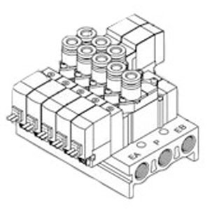 SMC SY313-5MOU-C4-Q SY300·SY500 Series 3 Port Valve Mixed Mounting Type on 5 Port Valve Manifold Body Ported/How to Order Valve