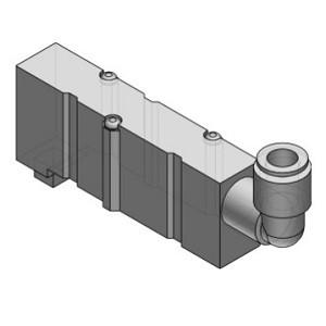 SMC SY50M-78-2A-L6 Individual SUP/EXH Block Assembly One-touch Fitting Elbow Type For SY Series