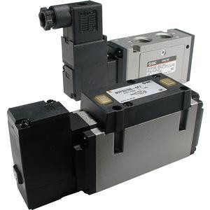 SMC VFS3200-5F-03T VFS3000 Series 5 Port Pilot Operated Solenoid Valve, Metal Seal, Plug-in SMC VFS3200-5F-03T VFS3000 Series 5 Port Pilot Operated Solenoid Valve, Metal Seal, Plug-in