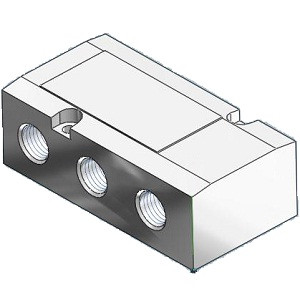 SMC VF3000-71-2T VF3000/5000 Series, Accessory, Pilot Operated 5 Port Solenoid Valve, Base Mounted, Sub-Plate Part No