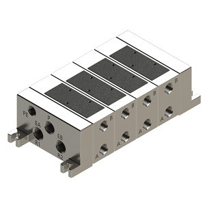 SMC VV5FS2-10R-021-02F VFS2000 Series 5 Port Solenoid Valve 5 Port Pilot Operated Solenoid Valve Manifold Specifications Non Plug-in Type