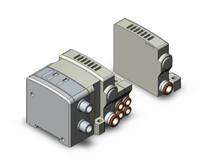 SMC VV5QC11-06C6SDA2-S 4/5 port solenoid valve vqc manifold