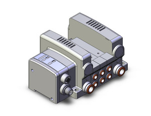 SMC VV5QC21-03C6SDA2-S 4/5 port solenoid valve vqc manifold