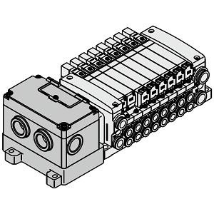 SMC VV5QC21-04C8SDVB VQC2000 Series 5 Port Solenoid Valve Base Mounted Plug-in Unit How to Order Manifold EX126
