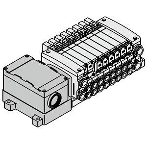 SMC VV5QC21-05N7TD0-DS VQC2000 Series 5 Port Solenoid Valve Base Mounted Plug-in Unit Terminal Block Box