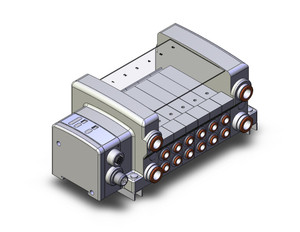 SMC VV5QC21-06C6SDA2-BD0N 4/5 port solenoid valve vqc manifold