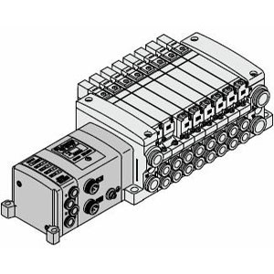 SMC VV5QC21-08N7SDZENN0-BDN VQC2000 Series 5 Port Solenoid Valve Base Mounted Plug-in Unit How to Order Manifold EX250