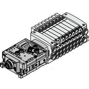 SMC VV5QC21-12N7SD60 VQC2000 Series 5 Port Solenoid Valve Base Mounted Plug-in Unit How to Order Manifold EX600