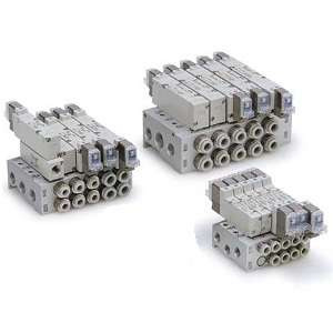 SMC VV5QZ25-0201C-R VQZ1000·2000·3000 Series 5 Port Solenoid Valve Base Mounted Plug Lead Unit Manifold Connector Kit