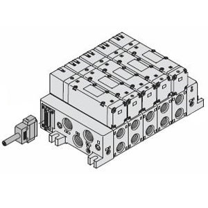 SMC VV5Q51-0204TFD0 VQ5000 Series 5 Port Solenoid Valve Plug-In Unit Base Mounted D-Sub Connector Kit
