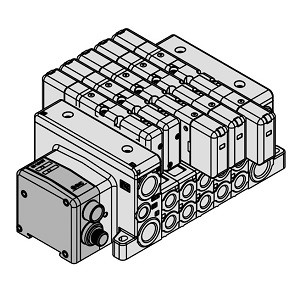 SMC VV8016-02BF-SD0-W1-S VSS8-2/VSR8-2/VSS8-4/VSR8-4 Series 5 Port Solenoid Valve Conforms To ISO 15407-2 Standard Plug-in Type Manifold S Kit (Serial Transmission) EX500 Gateway-type