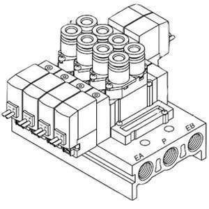SMC 10-SS5Y5-20-02-00N 10-SY3000·5000·7000 Series Clean Series 5 Port Solenoid Valve Body Ported Manifold Bar Stock Type/Individual Wiring Manifold?20 Type