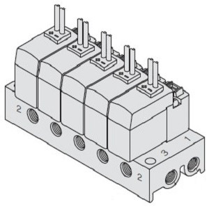SMC 10-VV100-S41-08-M5 10-V100 Series Clean Series 3 Port Solenoid Valve Manifold Specifications Common SUP/Common EXH S41 Type