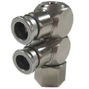 SMC KQB2VD06-R1F-X819 KQB2VD-X819 Series Double Universal Female Elbow Metal Body Type