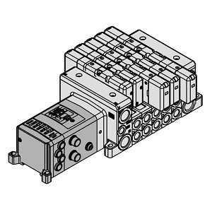 SMC VV8015-03T-SDQN62-W1 VSS8-2/VSR8-2/VSS8-4/VSR8-4 Series 5 Port Solenoid Valve Conforms To ISO 15407-2 Standard Plug-in Type Manifold S Kit (Serial Transmission) EX250 Integrated-type