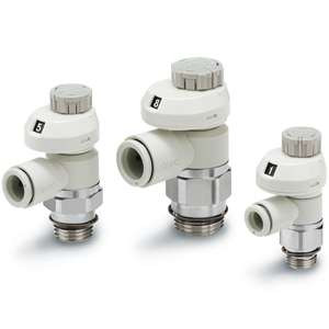 SMC AS2201FS-U02-03 AS-FS Series Speed Controller With Indicator/Elbow Type