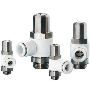 SMC AS2211F-G02-10W2D AS 2 1F-W2D Series Flame Resistant (Equivalent to UL-94 Standard V-0) Flat Head Screwdriver Adjustable Speed Controller With One-touch Fitting