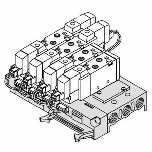 SMC SS5YJ5-20P-04-00T SYJ5000 Series 5Port Solenoid Valve Body Ported Manifold Type 20P